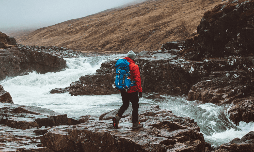 Material hiking boots