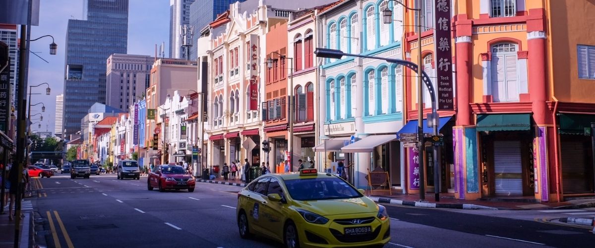 Travel to Singapore. The streets of Singapore are clean and no rubbish is outside the rubbish bin